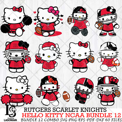 Rutgers Scarlet Knights NCAA Bundle 12 Svg Eps Dxf Png File, NCAA svg, Digital Download, Instant Download