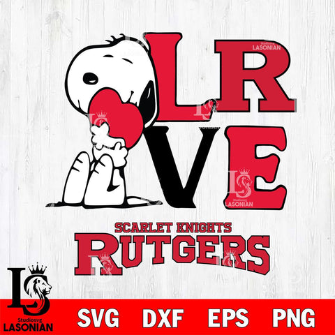 Rutgers Scarlet Knights Snoopy Sport 10 Svg Eps Dxf Png File, Digital Download