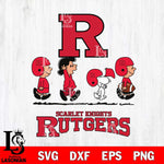 Rutgers Scarlet Knights Snoopy Sport 12 Svg Eps Dxf Png File, Digital Download