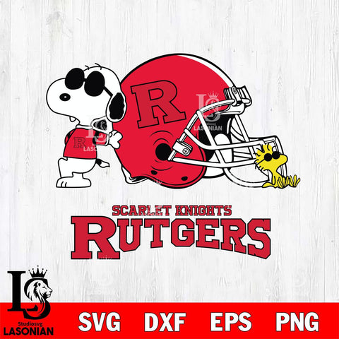 Rutgers Scarlet Knights Snoopy Sport 2 Svg Eps Dxf Png File, Digital Download