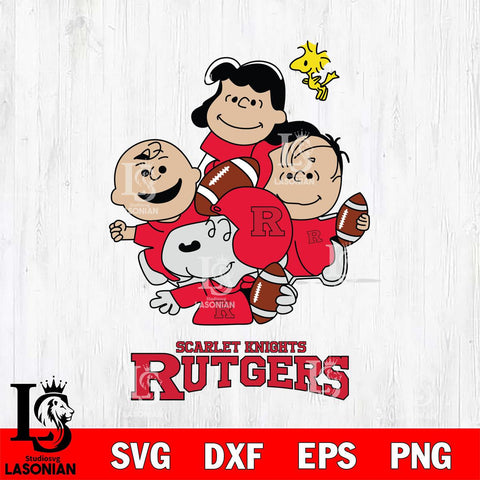 Rutgers Scarlet Knights Snoopy Sport 4 Svg Eps Dxf Png File, Digital Download