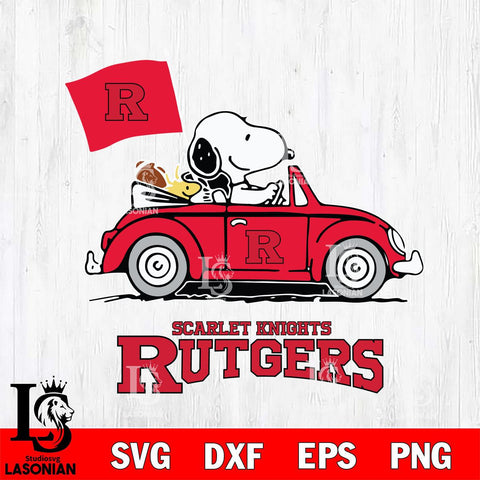 Rutgers Scarlet Knights Snoopy Sport 5 Svg Eps Dxf Png File, Digital Download