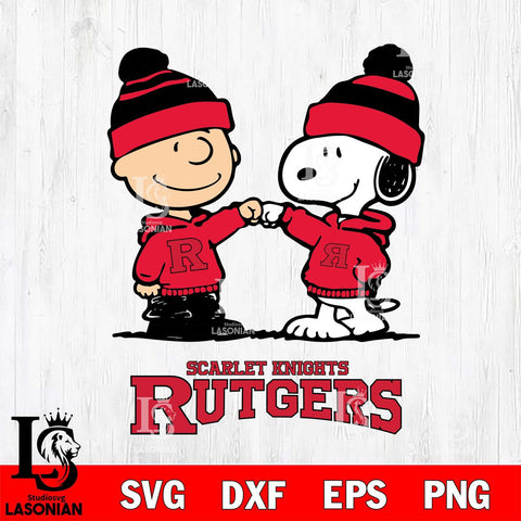 Rutgers Scarlet Knights Snoopy Sport 9 Svg Eps Dxf Png File, Digital Download