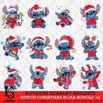 Rutgers Scarlet Knights Stitch Christmas NCAA Bundle 12 Svg Eps Dxf Png File, Digital Download, Instant Download