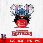 Rutgers Scarlet Knights Stitch Horror Halloween Svg Eps Dxf Png File, Digital Download, Instant Download