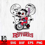 Rutgers Scarlet Knights Stitch Jigsaws Halloween Svg Eps Dxf Png File, Digital Download, Instant Download