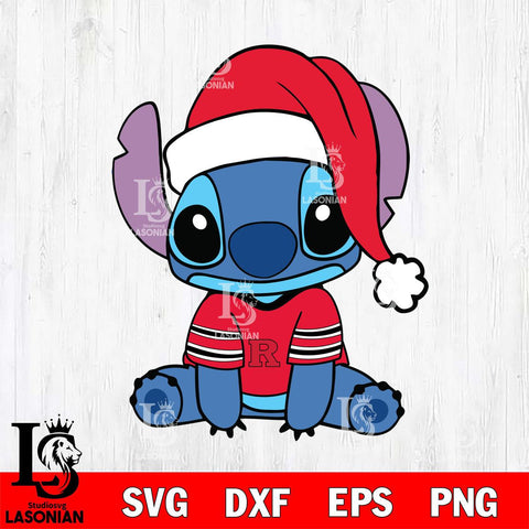 Rutgers Scarlet Knights Stitch Merry Christmas Svg Eps Dxf Png File, Digital Download, Instant Download