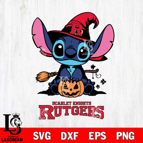 Rutgers Scarlet Knights Stitch witch Svg Eps Dxf Png File, NCAA svg, Digital Download, Instant Download