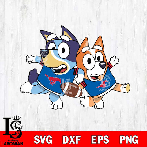 SMU Mustangs Bluey Svg Eps Dxf Png File, Digital Download, Instant Download