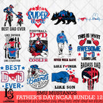 SMU Mustangs Fathers Day NCAA Bundle 12 Svg Eps Dxf Png File, Digital Download, Instant Download