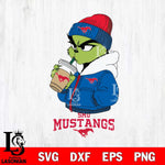 SMU Mustangs Grinch Bougie Sport Svg Eps Dxf Png File, Digital Download, Instant Download