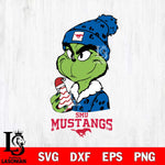 SMU Mustangs Grinch Tree Cake Svg Eps Dxf Png File, Digital Download, Instant Download