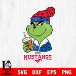 SMU Mustangs Grinch hat Svg Eps Dxf Png File, Digital Download, Instant Download