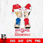 SMU Mustangs Merry KissMyass Svg Eps Dxf Png File,NCAA Svg Files,Digital Download,Sublimation,Instant Download