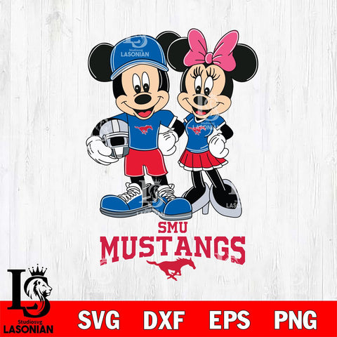 SMU Mustangs Mickey Minnie Mouse Helmet Svg Eps Dxf Png File, NCAA svg , File Cut , Digital Download , Instant Download, Cut Svg Files