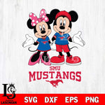 SMU Mustangs Mickey Minnie Mouse Sport Svg Eps Dxf Png File, NCAA svg , File Cut , Digital Download , Instant Download, Cut Svg Files