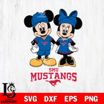 SMU Mustangs Mickey Minnie Rugby Svg Eps Dxf Png File, NCAA svg , File Cut , Digital Download , Instant Download, Cut Svg Files