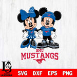 SMU Mustangs Mickey Minnie Rugby ball Svg Eps Dxf Png File, NCAA svg , File Cut , Digital Download , Instant Download, Cut Svg Files