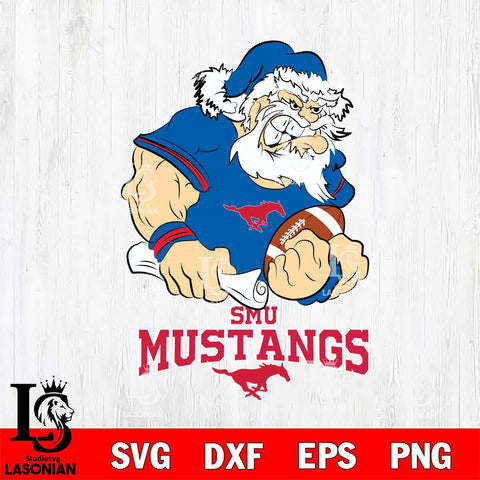 SMU Mustangs Santa Claus Angry Svg dxf eps png pdf file,NCAA svg,Digital Download,Cricut file