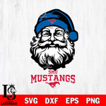 SMU Mustangs Santa Claus Christmas Svg dxf eps png pdf file,NCAA svg,Digital Download,Cricut file