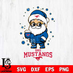 SMU Mustangs Santa Claus Coffe Svg dxf eps png pdf file,NCAA svg,Digital Download,Cricut file