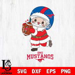 SMU Mustangs Santa Claus Cute Svg dxf eps png pdf file,NCAA svg,Digital Download,Cricut file