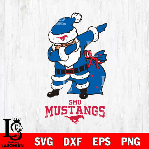 SMU Mustangs Santa Claus Ugly Svg dxf eps png pdf file,NCAA svg,Digital Download,Cricut file