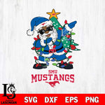 SMU Mustangs Santa Claus Ugly Christmas Svg dxf eps png pdf file,NCAA svg,Digital Download,Cricut file