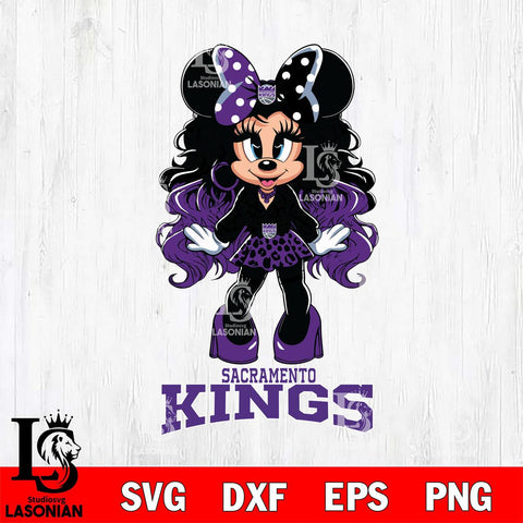 Sacramento Kings Beauty Minnie Mouse Svg Eps Dxf Png File, Digital Download, Instant Download