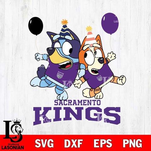 Sacramento Kings Bluey & Bingo 11 Svg Eps Dxf Png File, NBA svg, Digital Download, Instant Download