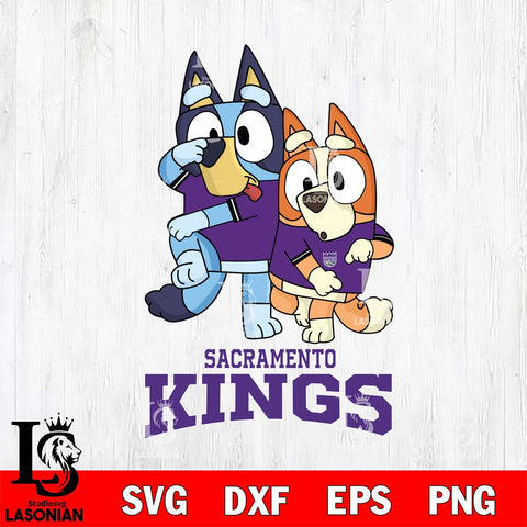 Sacramento Kings Bluey & Bingo 18 Svg Eps Dxf Png File, NBA svg, Digital Download, Instant Download