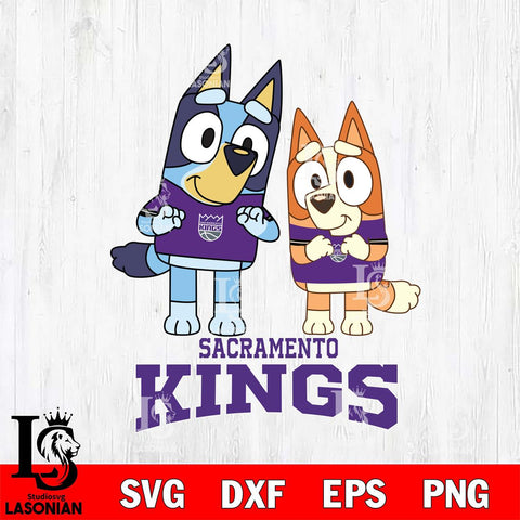 Sacramento Kings Bluey & Bingo 6 Svg Eps Dxf Png File, NBA svg, Digital Download, Instant Download