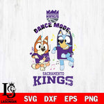 Sacramento Kings Bluey Bingo Svg Eps Dxf Png File, NBA svg, Digital Download, Instant Download