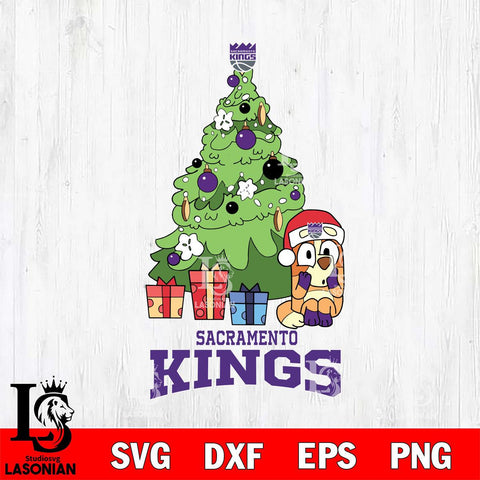 Sacramento Kings Bluey Chilli Christmas Tree Svg Eps Dxf Png File, Digital Download