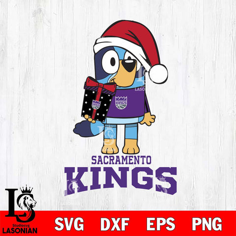 Sacramento Kings Bluey Christmas Svg Eps Dxf Png File, Digital Download