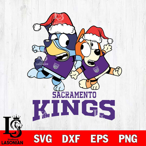 Sacramento Kings Bluey Christmas Holiday Svg Eps Dxf Png File, Digital Download