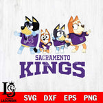 Sacramento Kings Bluey Mode Dance Squats Svg Eps Dxf Png File, Digital Download, Instant Download