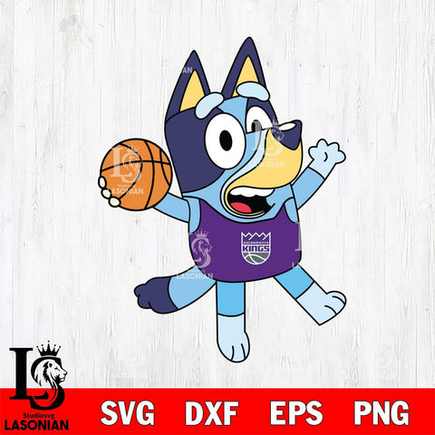 Sacramento Kings Bluey sport 3 Svg Eps Dxf Png File, Digital Download, Instant Download