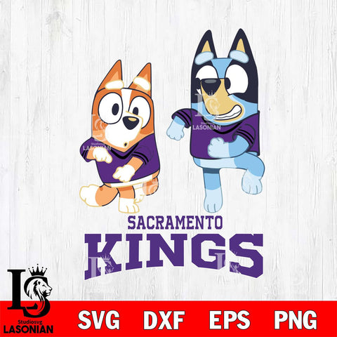 Sacramento Kings Bluey with Chilli Dance Svg Eps Dxf Png File, Digital Download, Instant Download