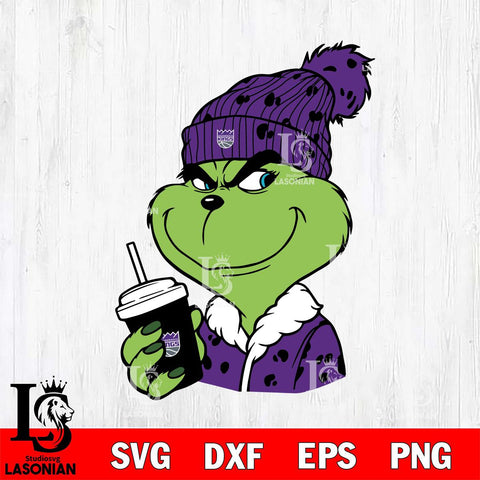 Sacramento Kings Boujee Grinch 3 Svg Eps Dxf Png File, Digital Download, Instant Download