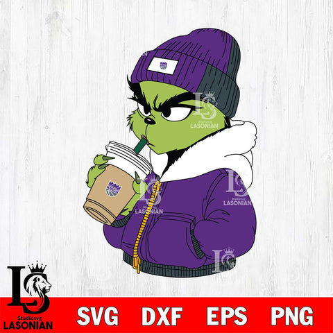 Sacramento Kings Boujee Grinch 6 Svg Eps Dxf Png File, Digital Download, Instant Download