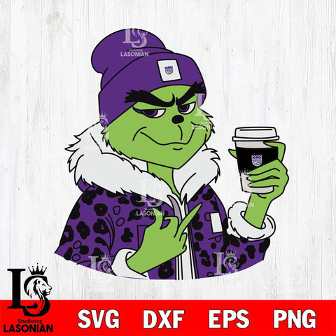 Sacramento Kings Boujee Grinch 7 Svg Eps Dxf Png File, Digital Download, Instant Download