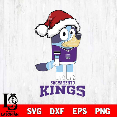 Sacramento Kings Christmas Bluey Hat Svg , Christmas Svg , Bluey svg , Digital Download, dxf eps png pdf file