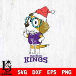 Sacramento Kings Christmas Bluey Honey Sport Svg , Christmas Svg , Bluey svg , Digital Download, dxf eps png pdf file