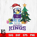 Sacramento Kings Christmas Bluey Tree Sport Svg , Christmas Svg , Bluey svg , Digital Download, dxf eps png pdf file