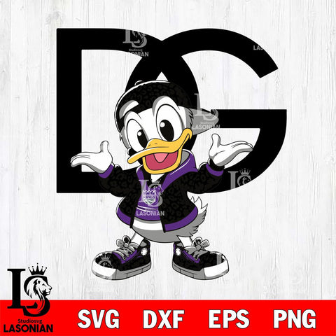 Sacramento Kings Dolce And Gabbana Donald Duck Disney Svg Eps Dxf Png File, Digital Download, Instant Download