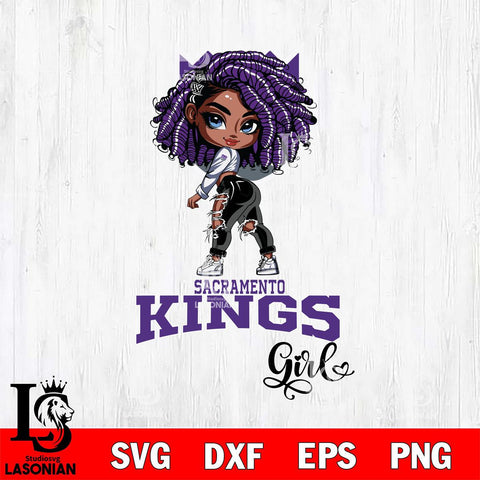 Sacramento Kings Fan Girl Svg Eps Dxf Png File, Digital Download, Instant Download