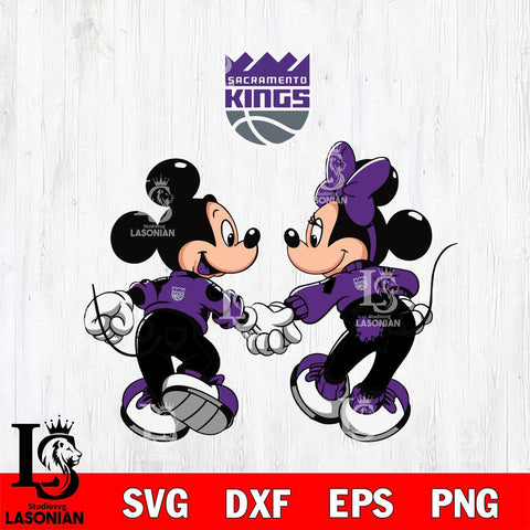 Sacramento Kings Fan Minnie And Mickey Love Svg Eps Dxf Png File, Digital Download, Instant Download