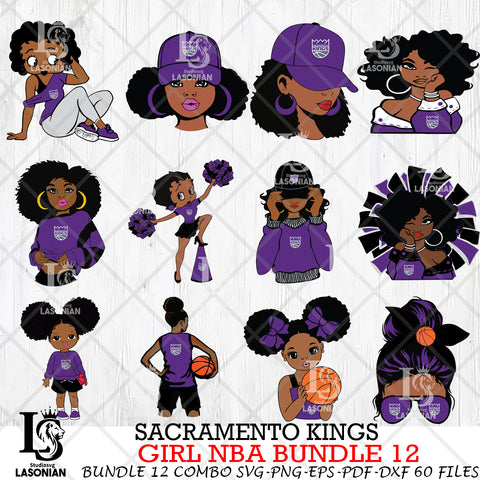 Sacramento Kings Girl NBA Bundle 12 Svg Eps Dxf Png File, Digital Download, Instant Download