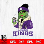 Sacramento Kings Girls Grinch Bougie Svg Eps Dxf Png File, Digital Download, Instant Download